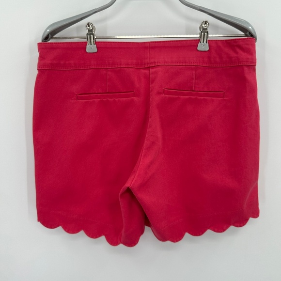 The Limited Cotton-Stretch Chino Shorts with Scallop Hem size 4 Pink 4" Inseam - Picture 6 of 14